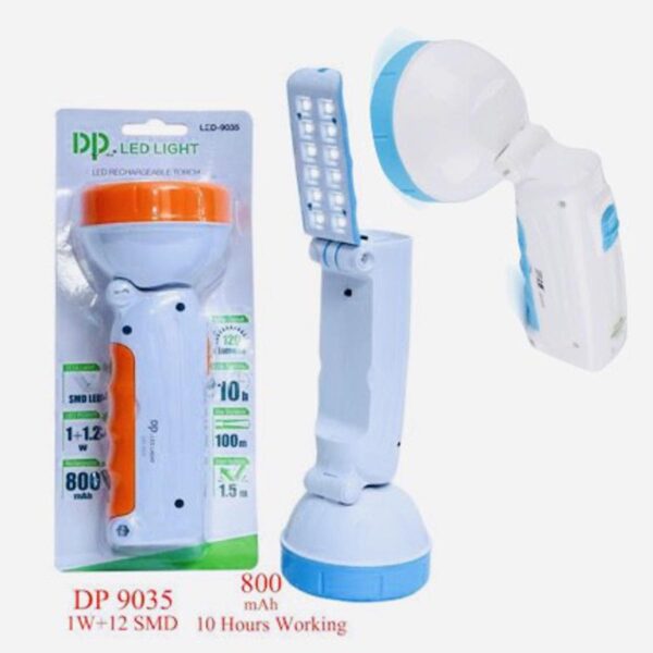 dp led light .torch light rechargeable torch long distance emergency rechargeable light multi function dp 9035 b